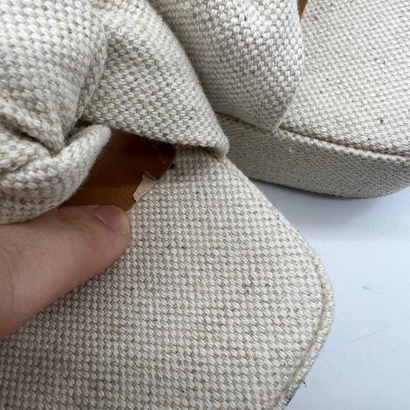 a.n.a Womens Holland Heeled Sandals Cream Platform Size 8.5M - Picture 12 of 13